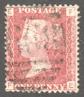 Great Britain Scott 33 Used Plate 168 - FE - Click Image to Close